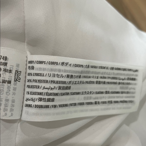 Abercrombie & Fitch White Crinkle Textured Twist-front Mini Dress X-Large Tall - Picture 14 of 14